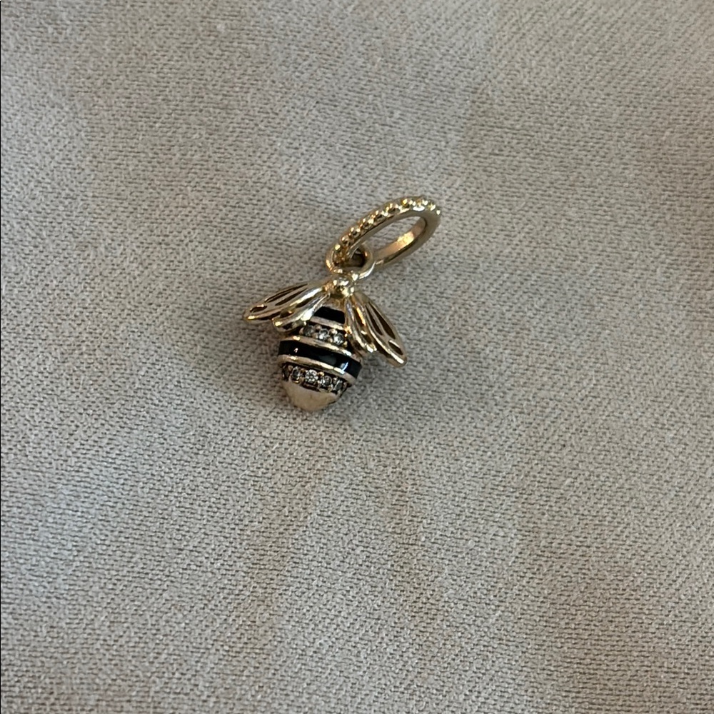 Pandora Gold and Black Bee Charm Bracelet